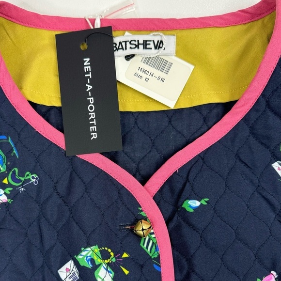 NWT Batsheva Bell Button Quilted Shell Love Letters Vest Womens Size 12 - Picture 5 of 16